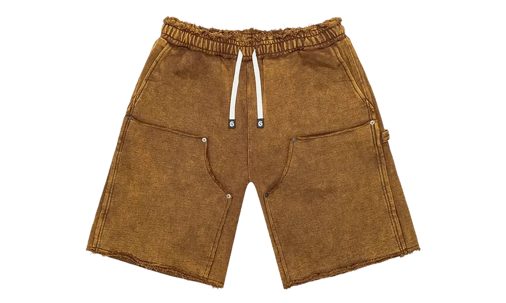 Carpenter Distressed Shorts "Muddy Brown Wash" GS194