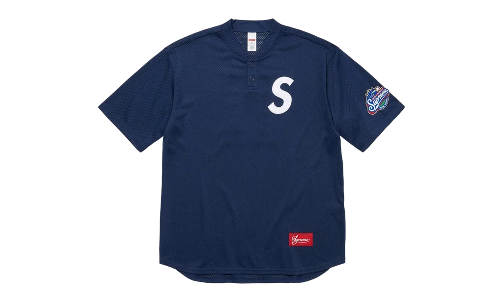 S Logo Baseball Henley T-shirt "FW24 - Navy" SU27426