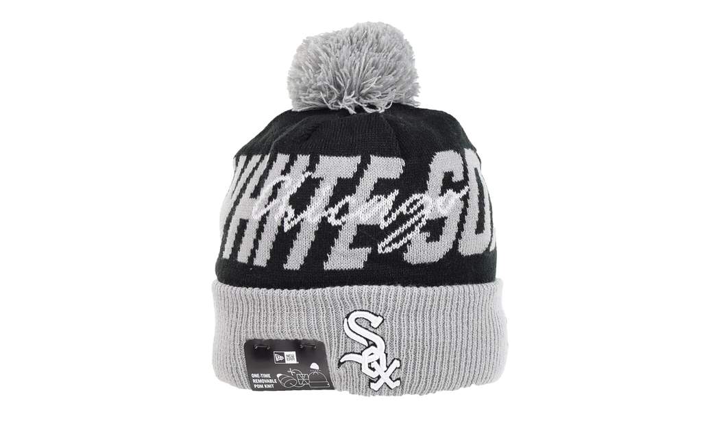 Chicago White Sox Confident Knit Pom Beanie "Black / Grey" 60267437