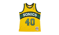 NBA Shawn Kemp Reload Swingman Jersey "1994 Seattle Supersonics - Yellow" SMJYCP19285 SSUYELL94SKE