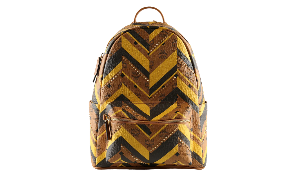 Medium Stark Mega Monogram Backpack in Visetos "Cognac" MMKFAVE03CO001