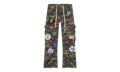 Patchwork Flared Cargo Pants "Camo Green" GS096