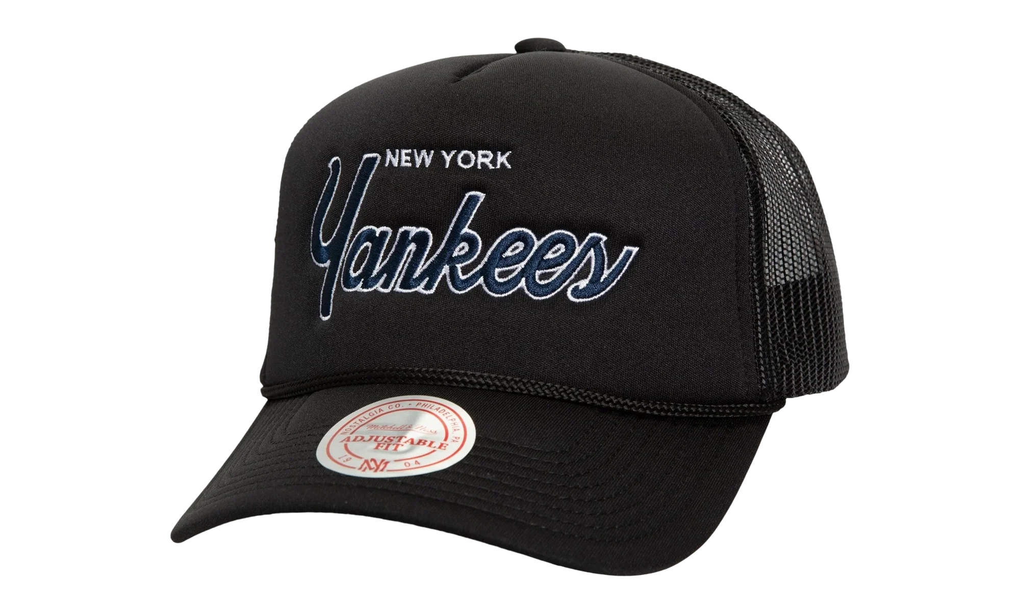MLB Script Trucker Cap "New York Yankees - Black" HT8215 NYYBLCK
