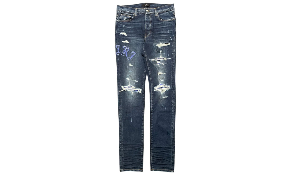 Old English Logo Bandana Patch Jeans "Deep Classic Indigo Multi" PS22MDS148 403