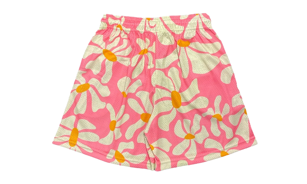 EE Basic Shorts "Pink Daisies / Yellow" EE168