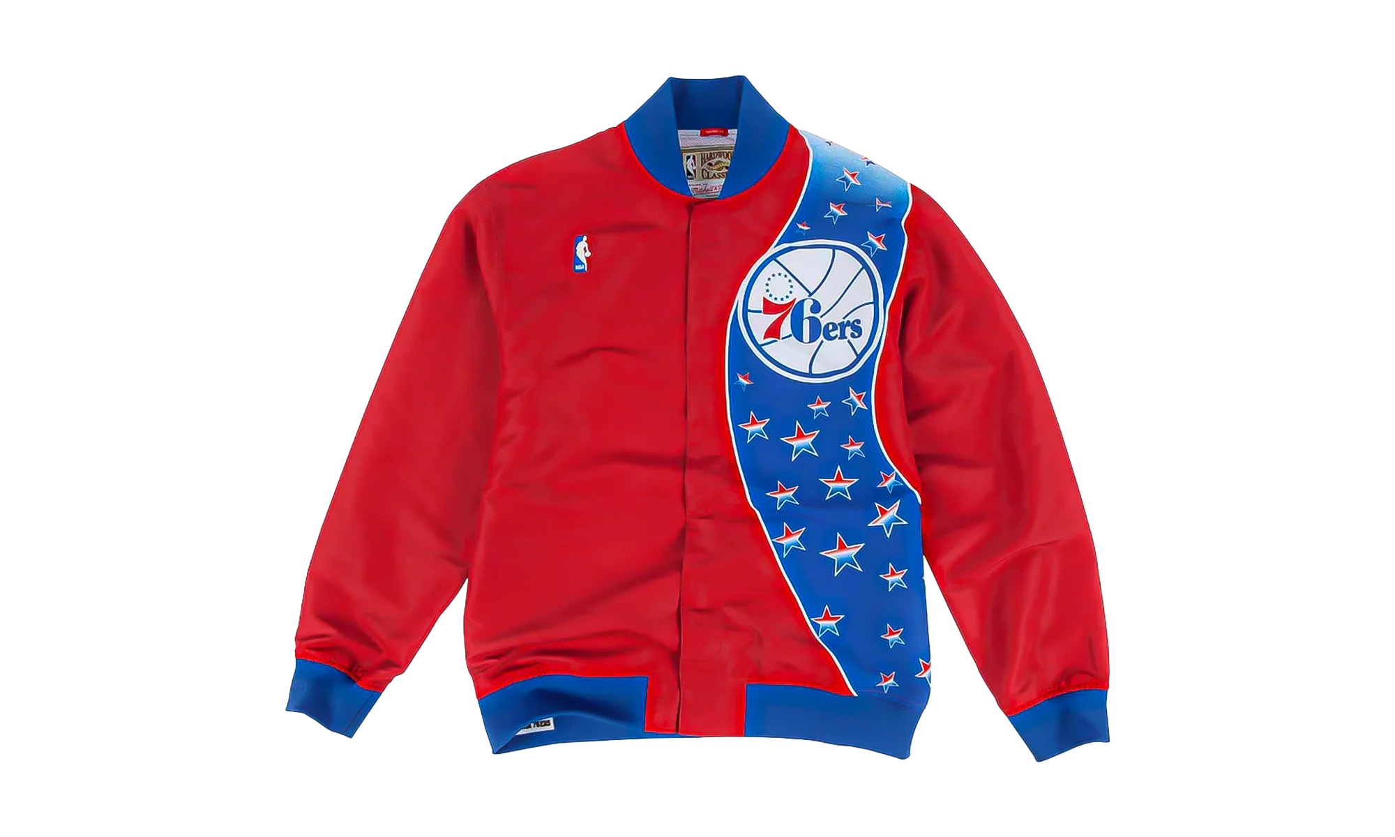 NBA Authentic Warm-Up Jacket "1993-94 Philadelphia 76ers - Red / Blue" 6056S3B1D93P76