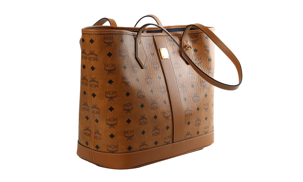 Medium Liz Shopper in Visetos "Cognac" MWPGSLR02CO001