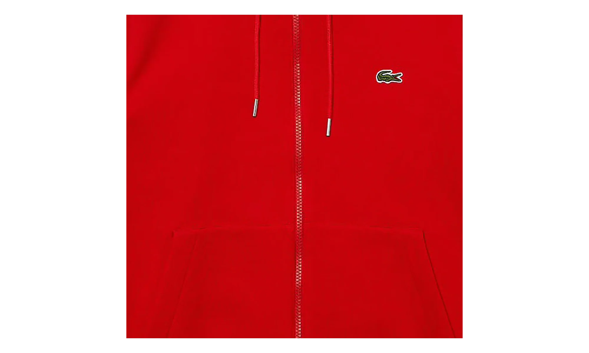 Fleece Zip-Up Hoodie "Red / Beige / Navy" SH6885 51 1FU