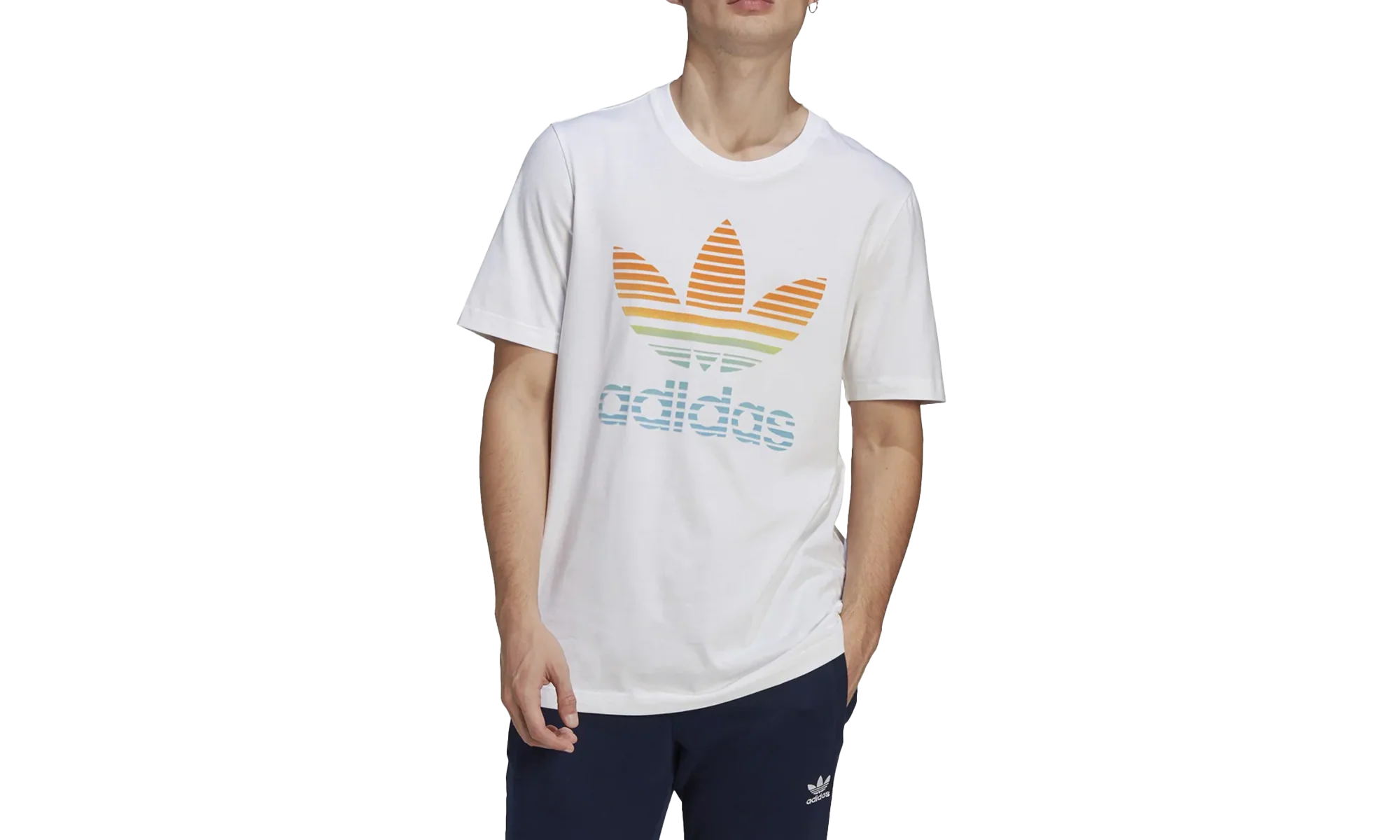 Ombre Trefoil Tee Shirt "White" GP0165