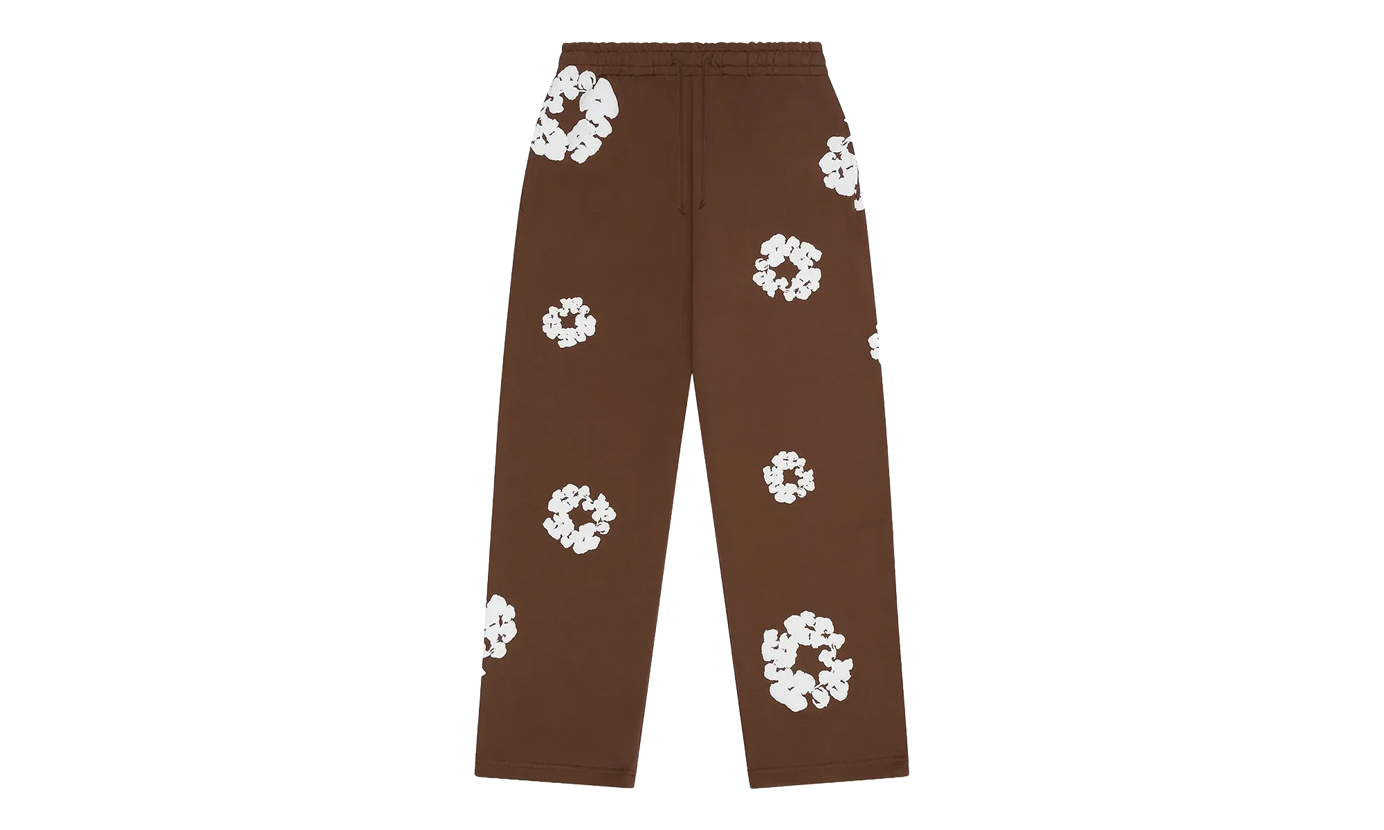 Cotton Wreath Open Hem Sweatpants "Brown" DT422