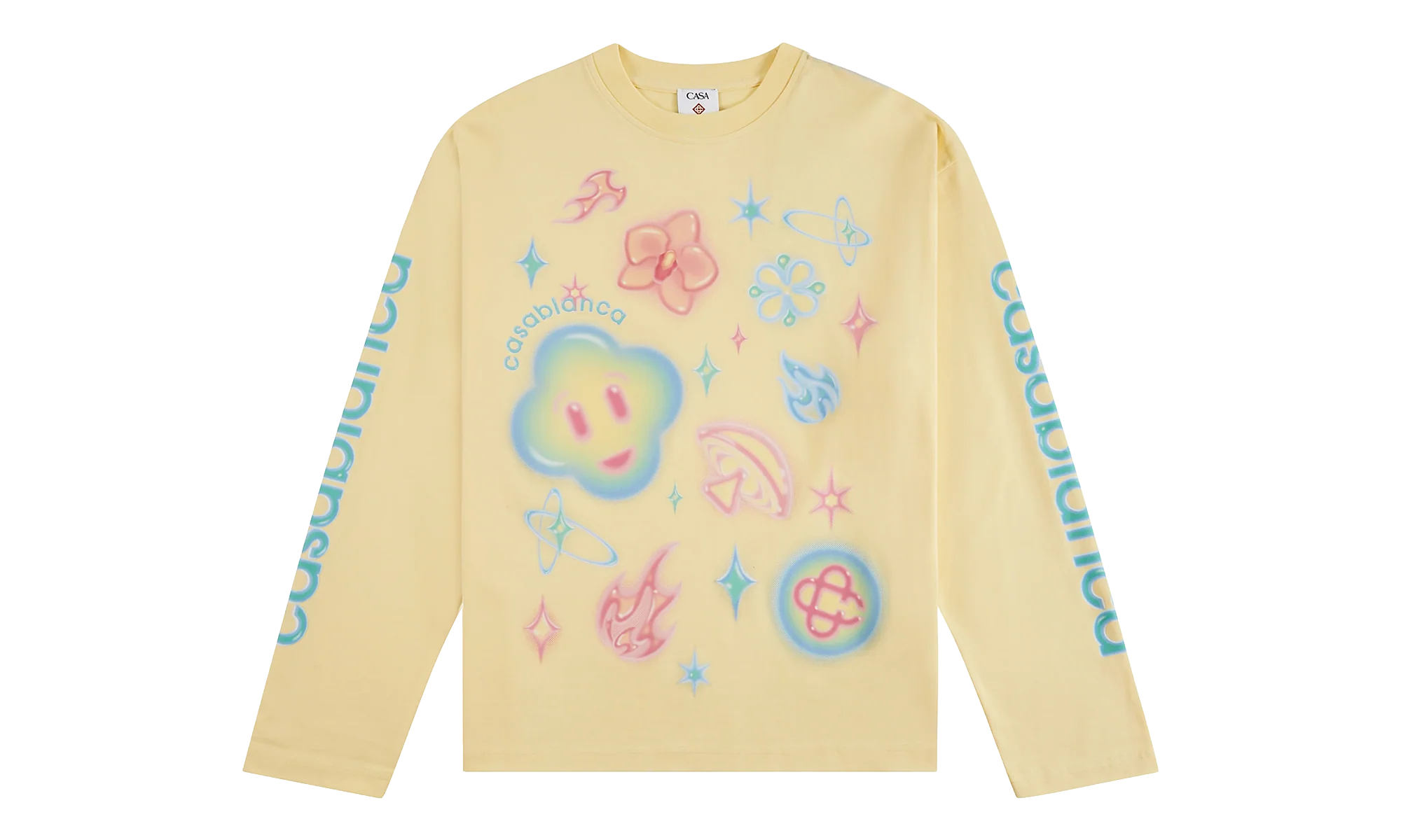 Airbrush Icons Long Sleeve T‑Shirt "Pale Yellow" M P26 JTS 062 01