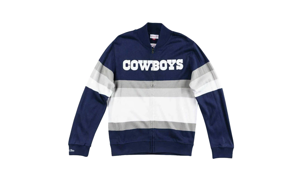 NFL Front Stripe Full Zip Sweater "Dallas Cowboys - Navy" SWTRAJ18024 DCONAVY