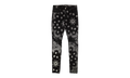 Black Cotton Flocked Bandana Skinny Jeans "Black" MDS050023