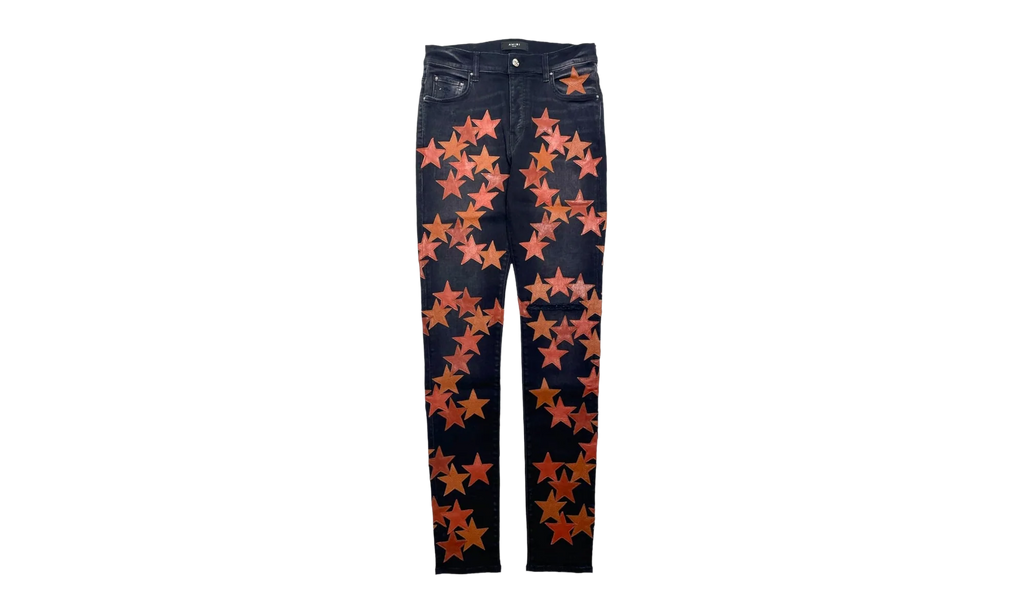 Leather Star Patch Jeans "Chemist - Aged Black" SS22MDS022 23