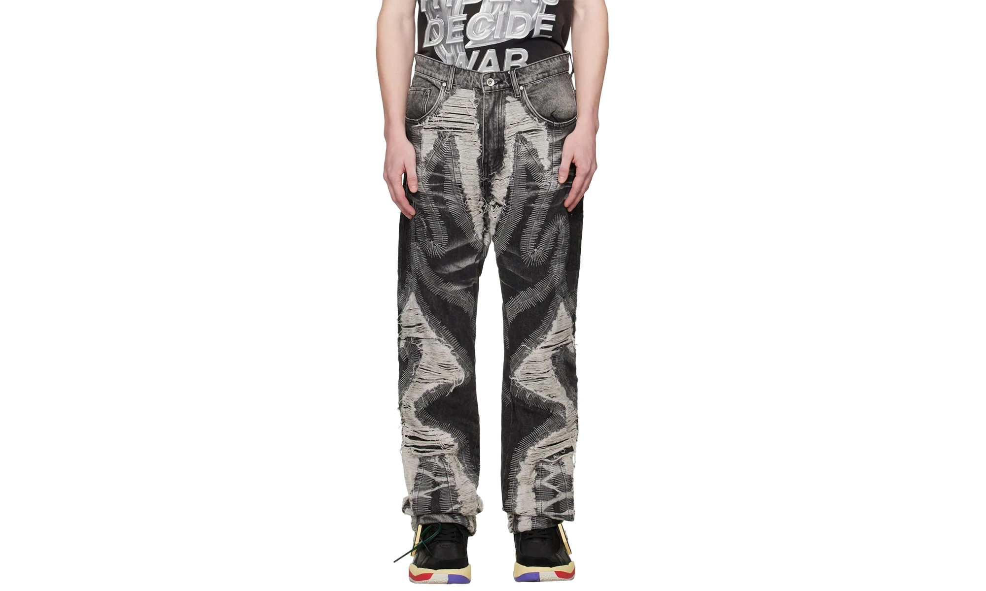 PATH WIDE-LEG JEANS "Coal" 232389M186005