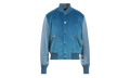Velvet Satin Bomber Jacket "Blue" MOS017 420