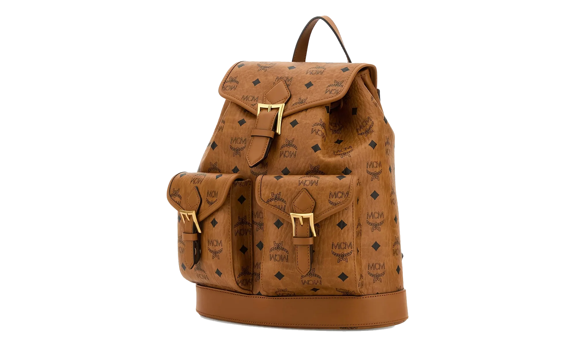 Small Aren Backpack in Visetos "Cognac" MWKFATA01CO001