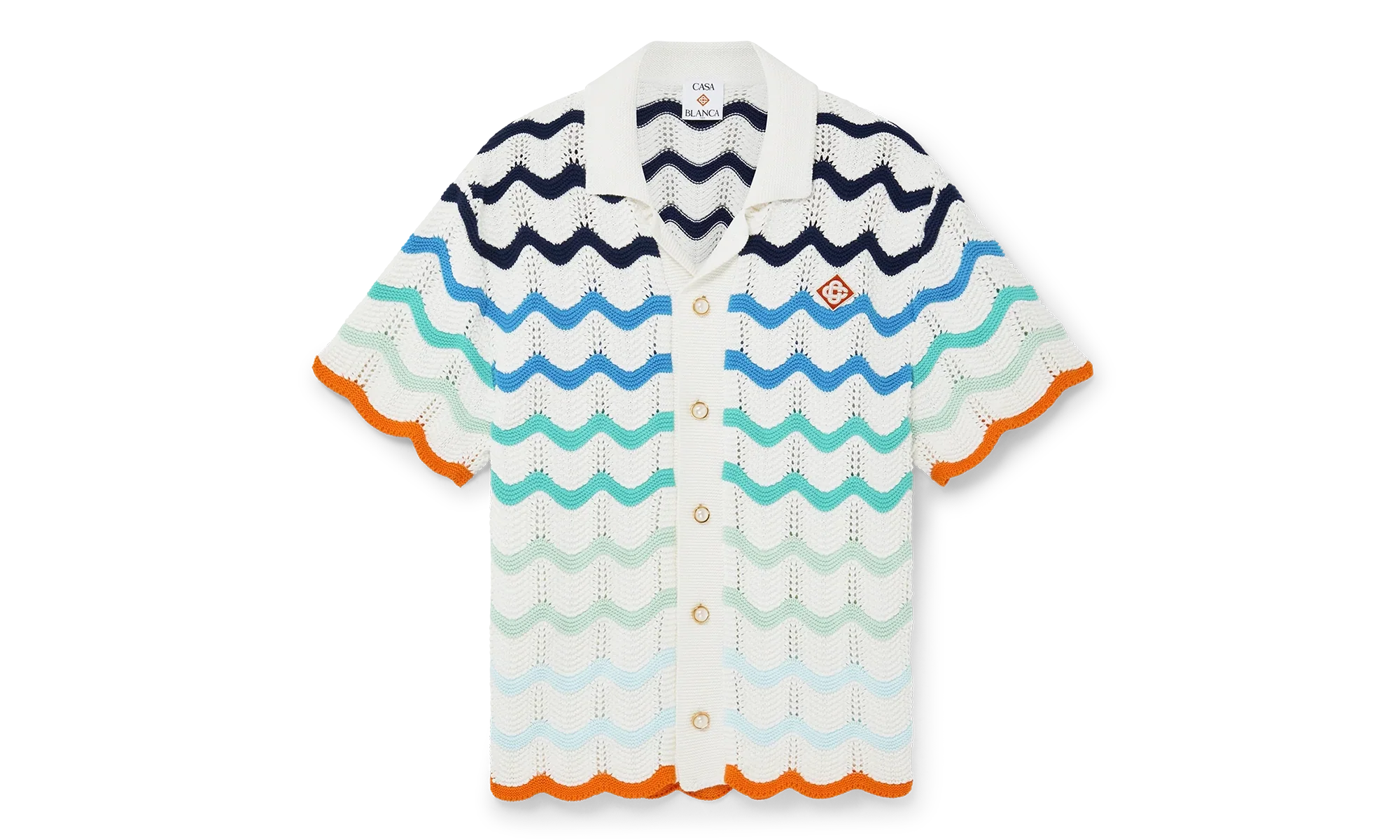 Gradient Wave T-Shirt "Orange / Multicolor" MS25 KW 984 01 MULT