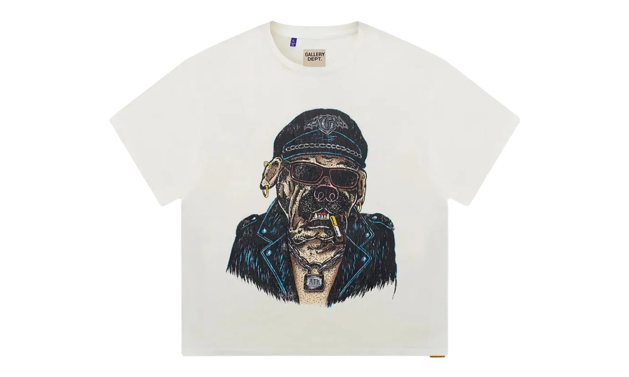 Oct Biker Dog Tee "Light Archival White" GD102
