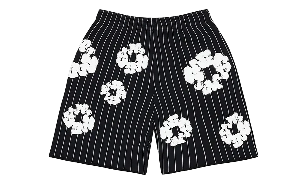 Pinstripe Wreath Sweatshorts "Black" DT538