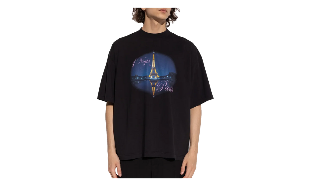 Night in Paris Oversized T-Shirt "Washed Black" UH76TR410B WASH