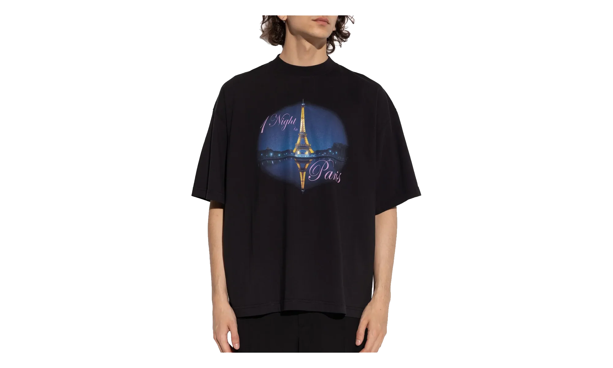 Night in Paris Oversized T-Shirt "Washed Black" UH76TR410B WASH