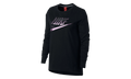 Foil Swoosh Logo Long Sleeve T-Shirt WMNS "Black / Purple" 874120 010