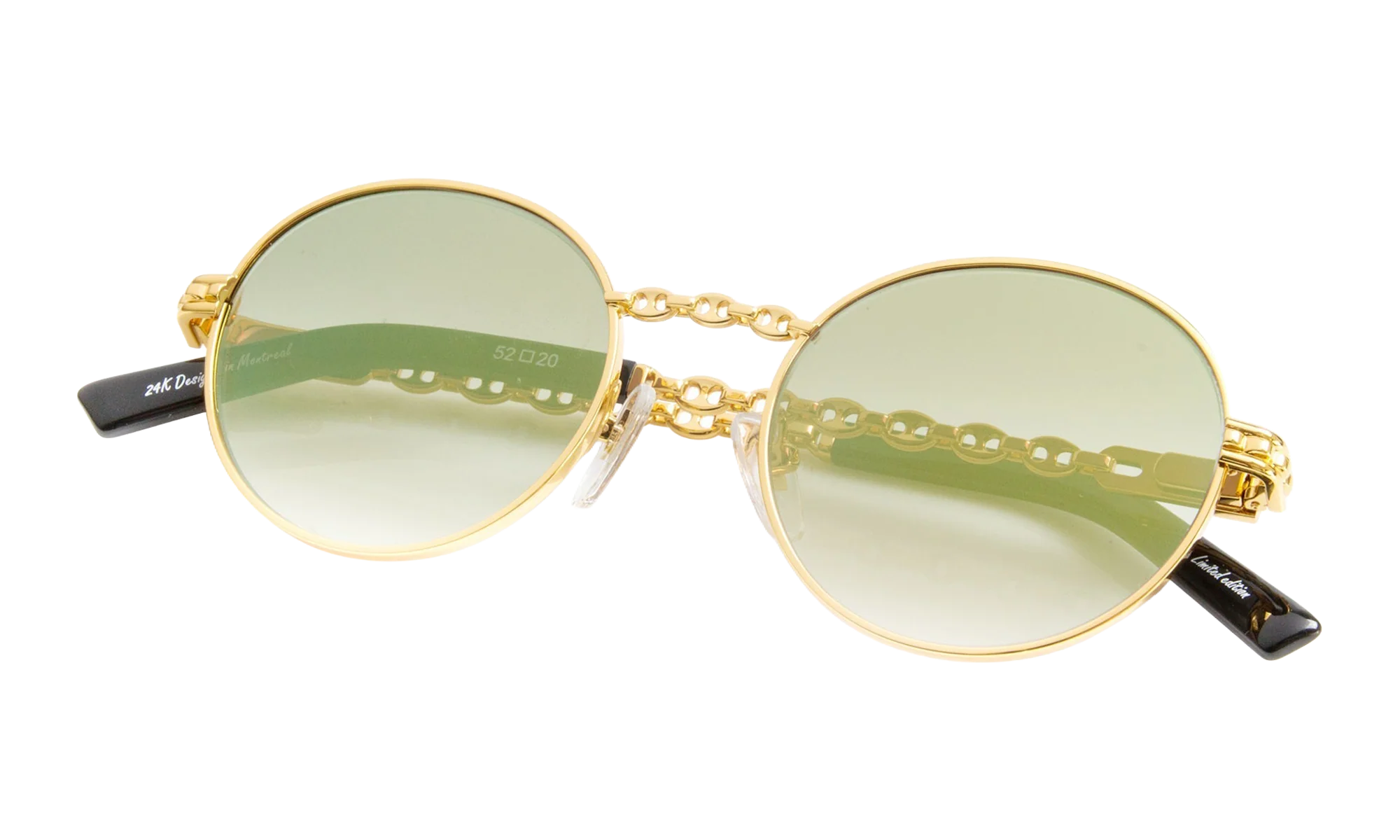 508 Mariner 24KT "Yellow Gold / Moss Green Gradient Flash Gold" MN582 0004 19D2