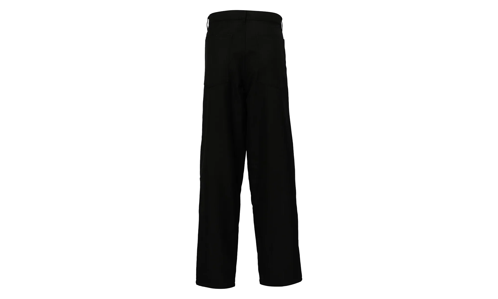 Wool Polyester Plain Gabardine Pants "Black" FN P004 051