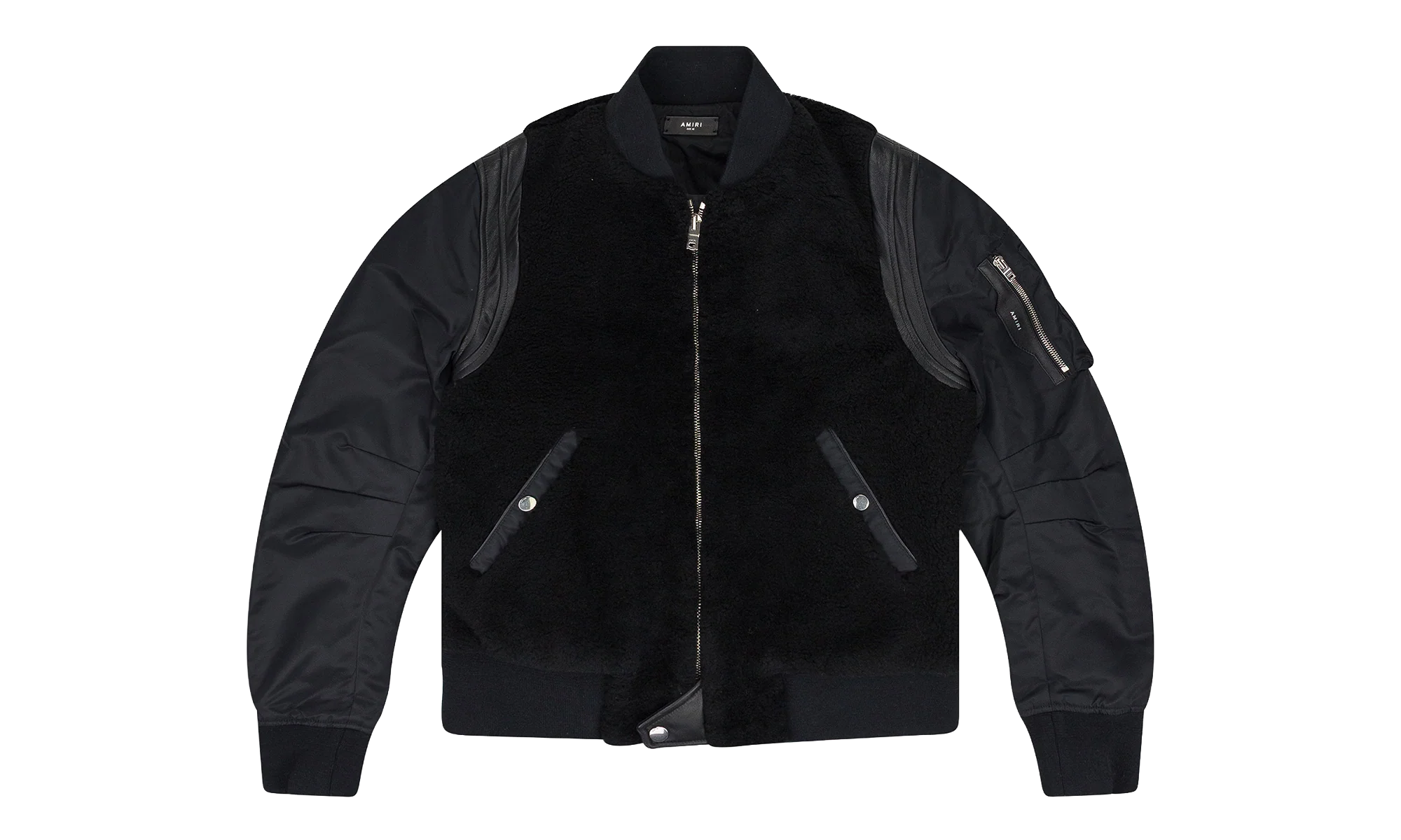 Shearling Bomber Jacket "Black" PS22MLJ026_BLACK