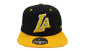 NBA Hardwood Classics Yellow Toe Fitted Cap "Los Angeles Lakers - Black / Yellow" 6HSFSH21501 LALBKYW