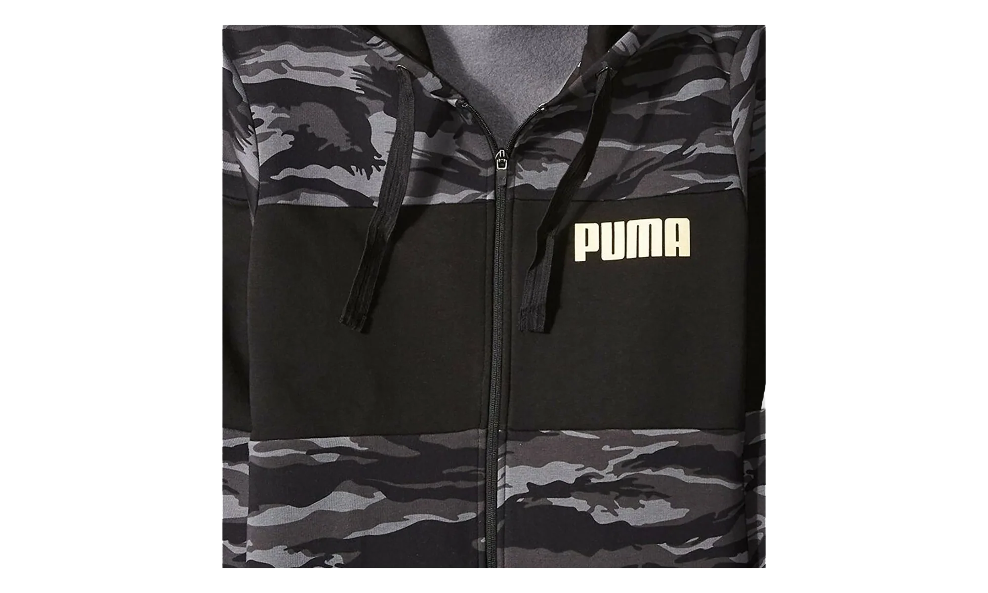 Camo Fullzip Fleece Hoodie "Black" 855054 01
