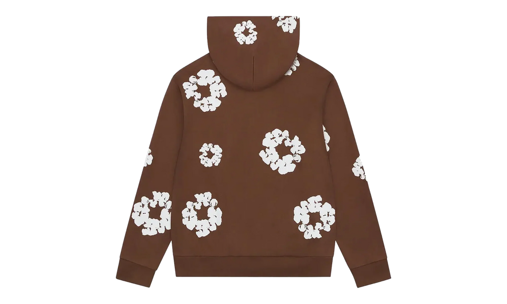 Cotton Wreath Zip Hoodie "Brown" DT451