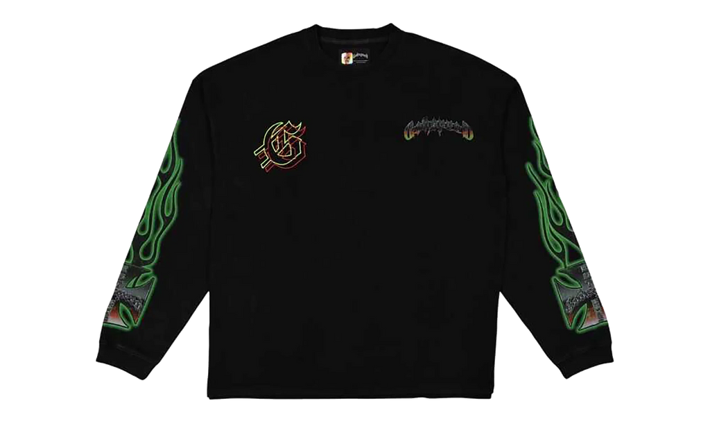 Biker Nation Long-Sleeve T-Shirt "Black Wash" GS148