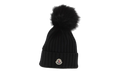 Large Fur Pom-Pom Hat "Balck" MON61