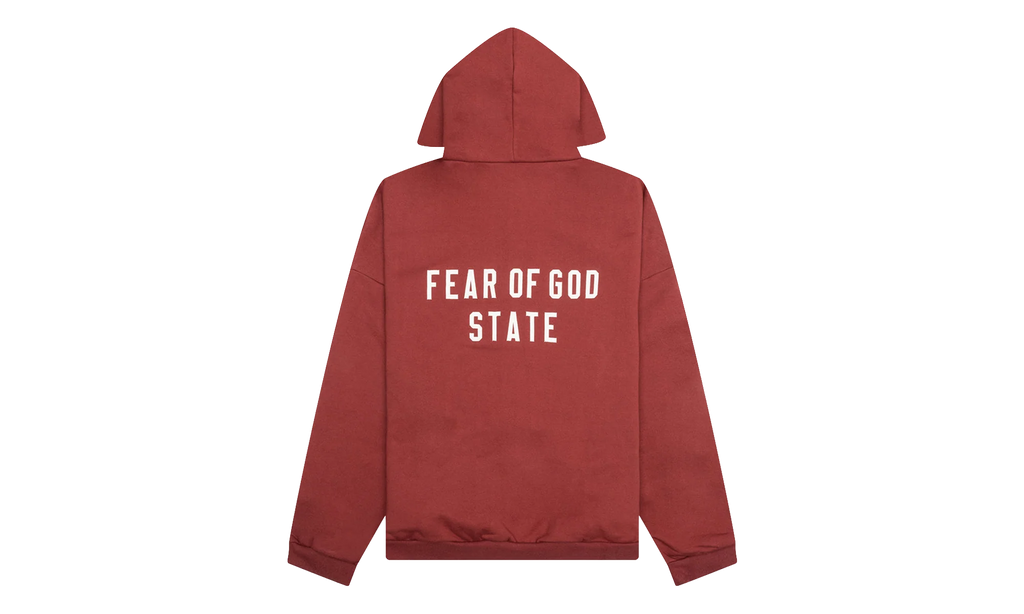 Heavy Fleece Full Zip Hoodie "Crimson" 192BT246246F