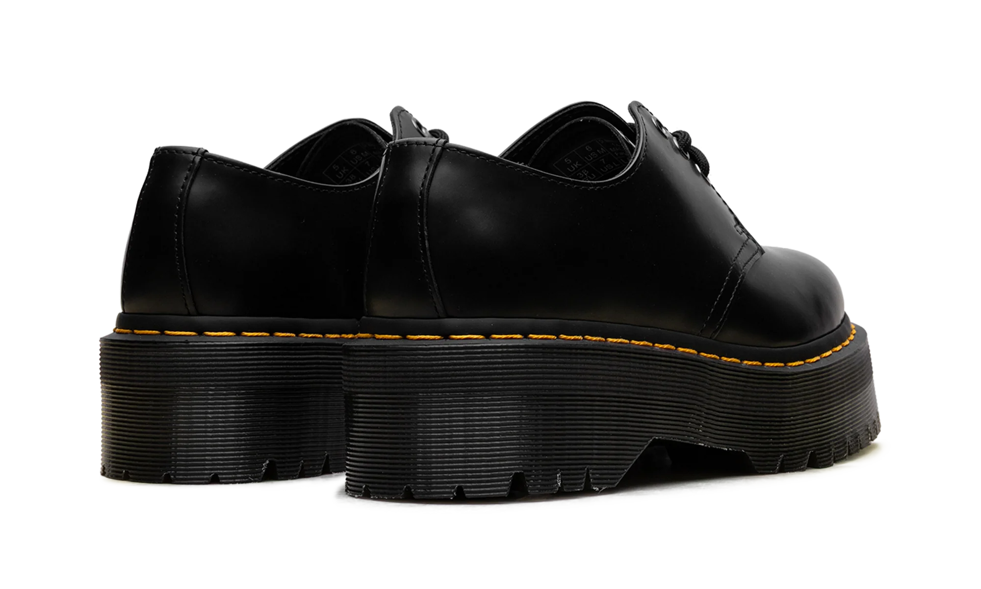 1461 Quad Polished Smooth Leather Derby "Black" 25567001