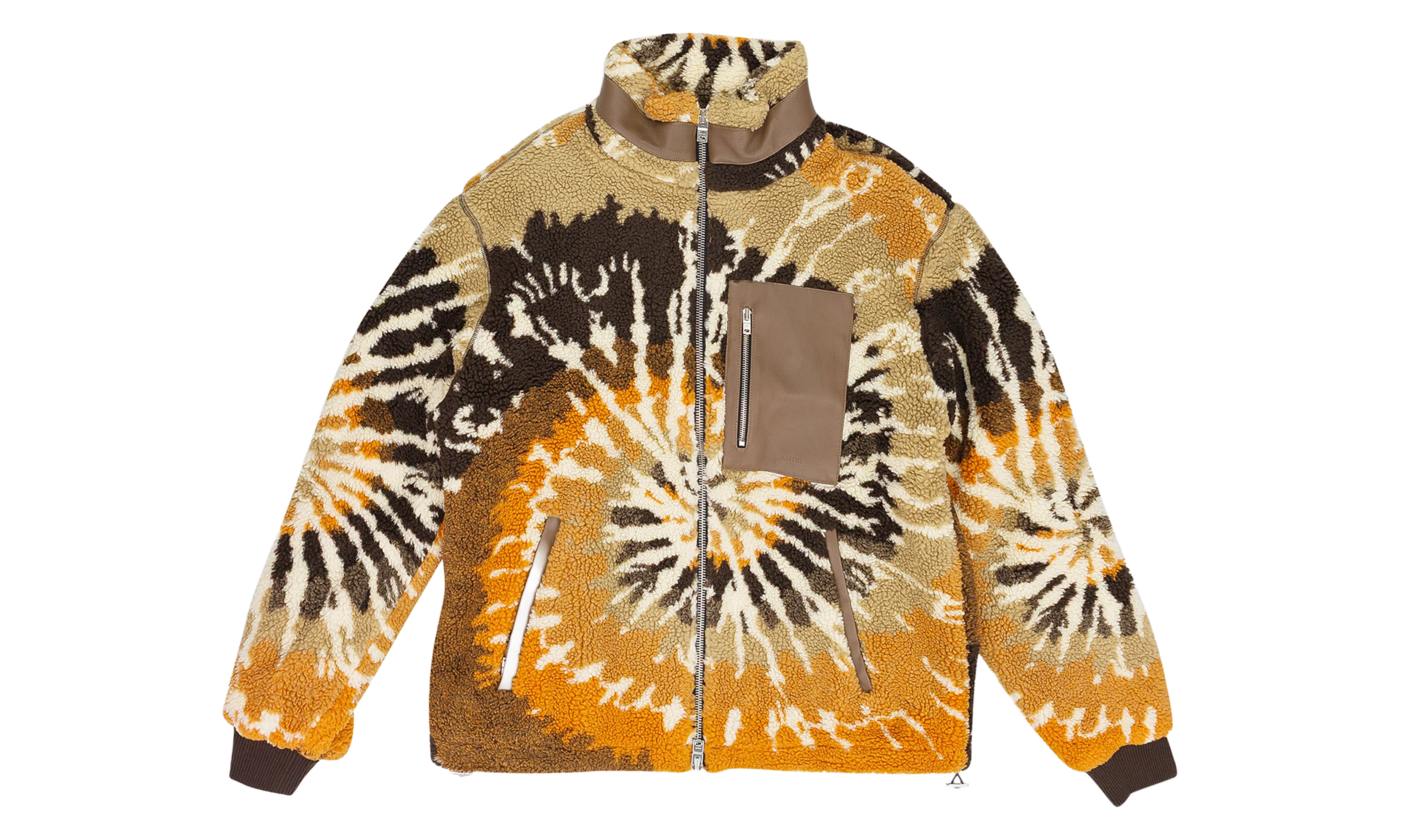 Tie Dye Polar Track Jacket "Orange And Black" PS22MKF014_666