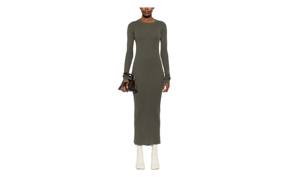 Abito Rib Long-Sleeve Dress WMNS "Bosco" RP02E4546 RJR 25