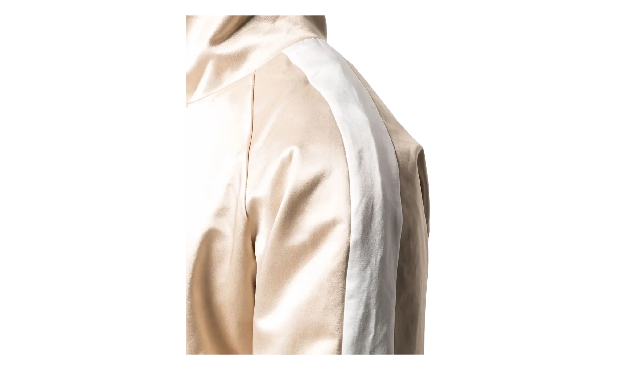 Zip Track Stripe Jacket "Champagne / White" MJT001 284