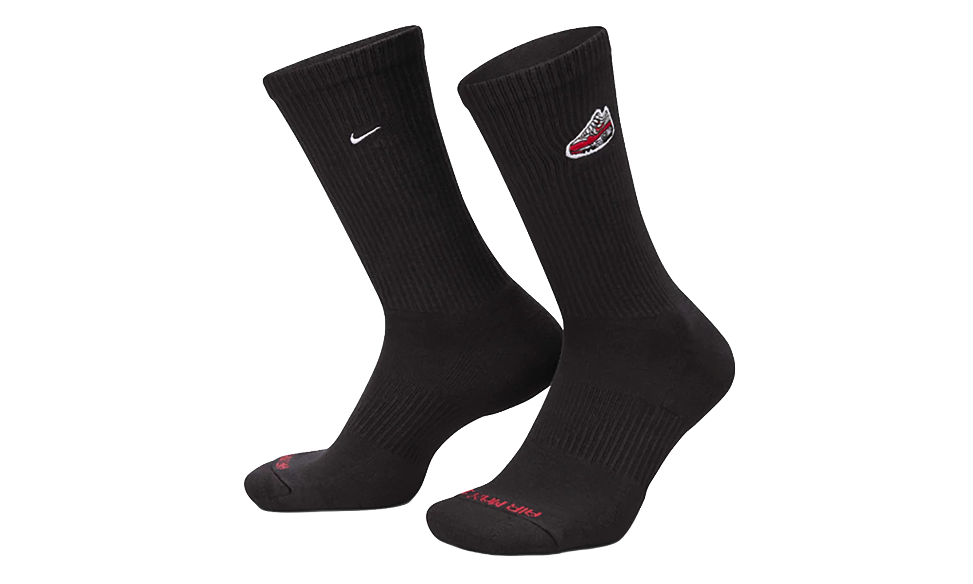 Everyday Plus Cushioned Crew Socks (1 Pair) "Black / White" FQ0327 010