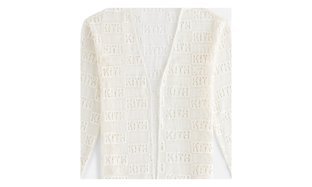 Ethan Logo Lace Cardigan "Off-White" khw010111 114