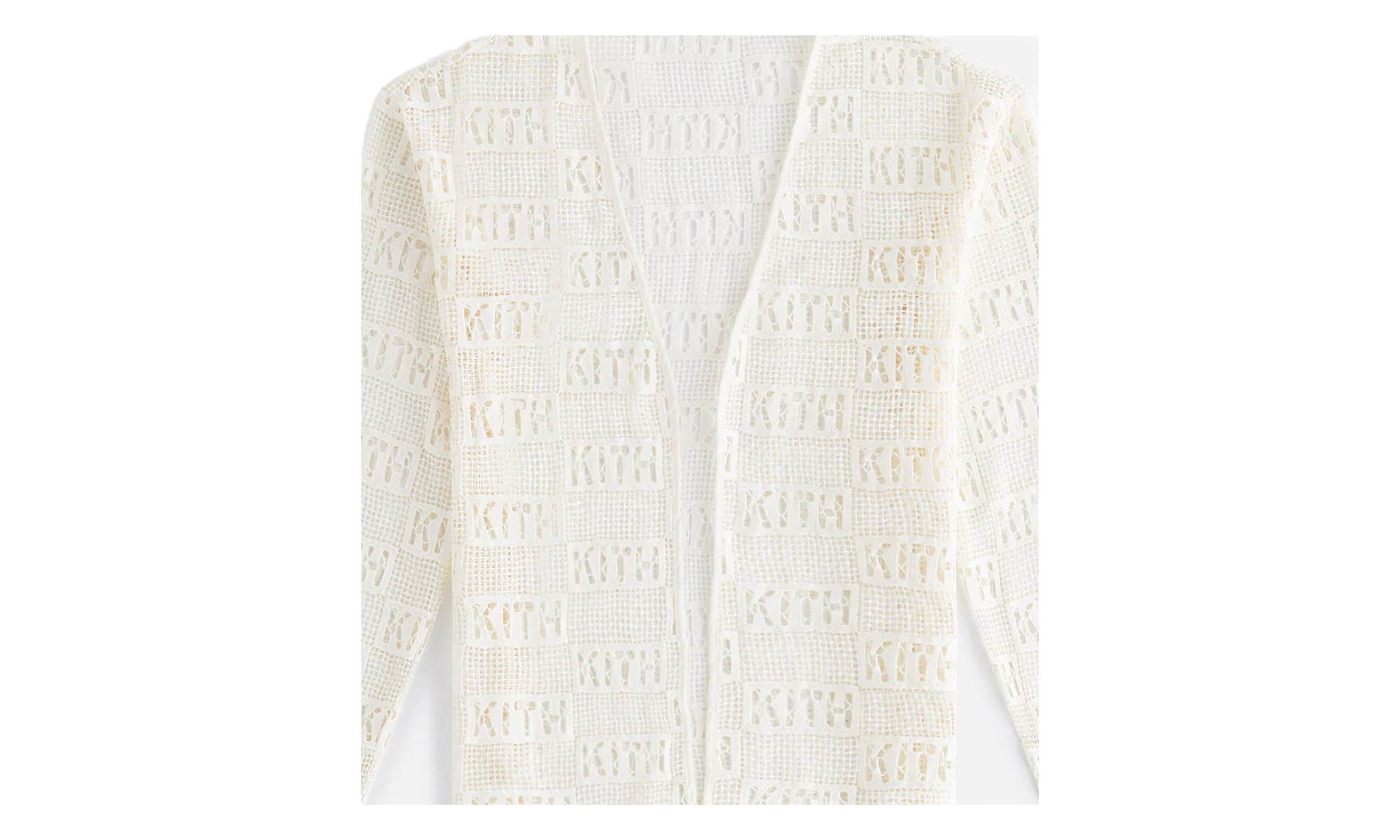 Ethan Logo Lace Cardigan "Off-White" khw010111 114