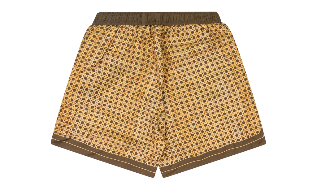 Weave Pattern Silk Shorts "Brown" SS22MPB017_Brown
