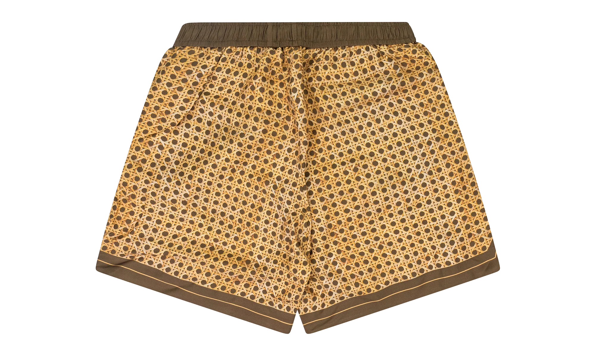 Weave Pattern Silk Shorts "Brown" SS22MPB017_Brown