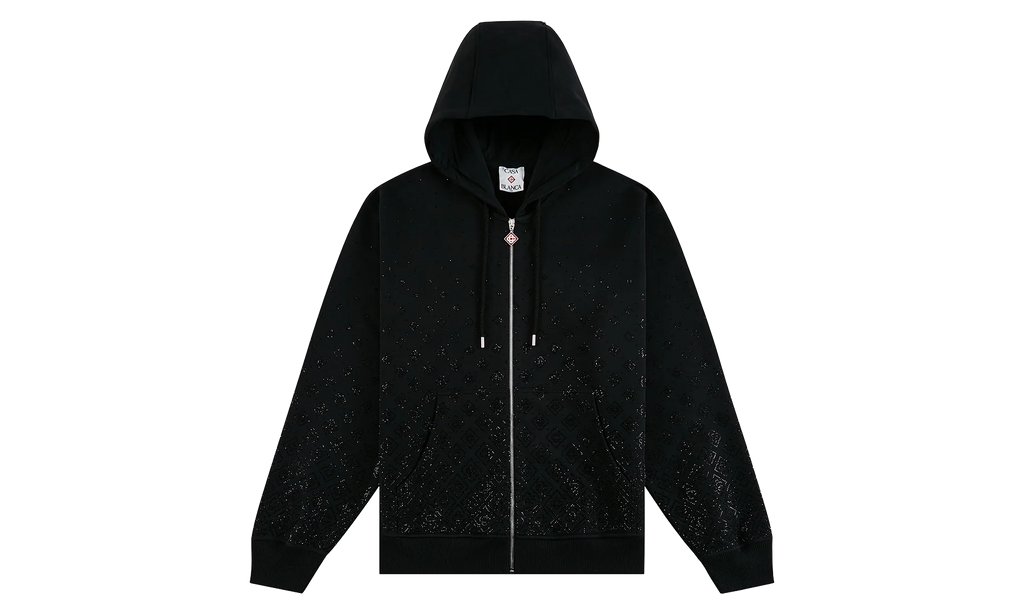 Crystal Monogram Long Sleeve Sweatshirt "Black" M P26 JTP 512 01