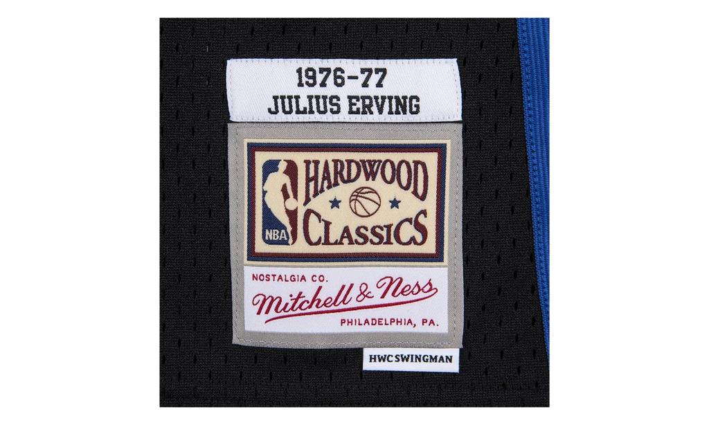 NBA Julius Erving Reload Swingman Jersey "1976 Philadelphia 76ers - Black" SMJYCP19300 P76BLCK76JER