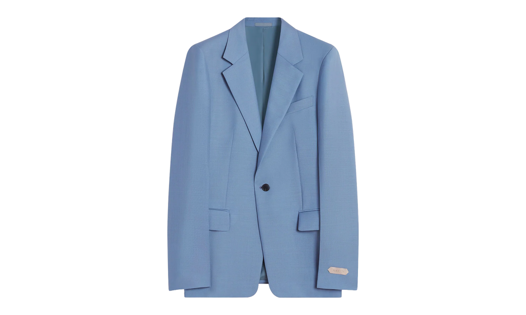 VIRGIN WOOL SINGLE-BREASTED JACKET "BLUE" RM JA0007 5858 P24 134