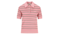 Striped Cotton Knit Polo Shirt WMNS "Pink" MMLB35 183M F0028
