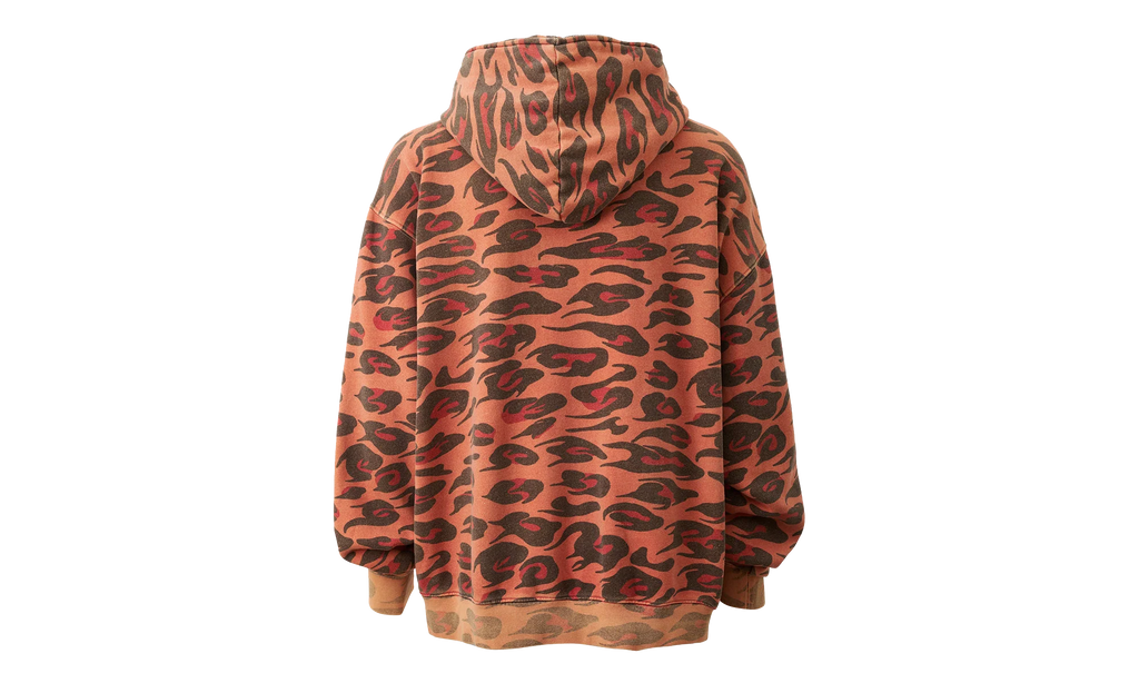Sunfaded Cheetah Zip-Up Jacket "Red" HSR269